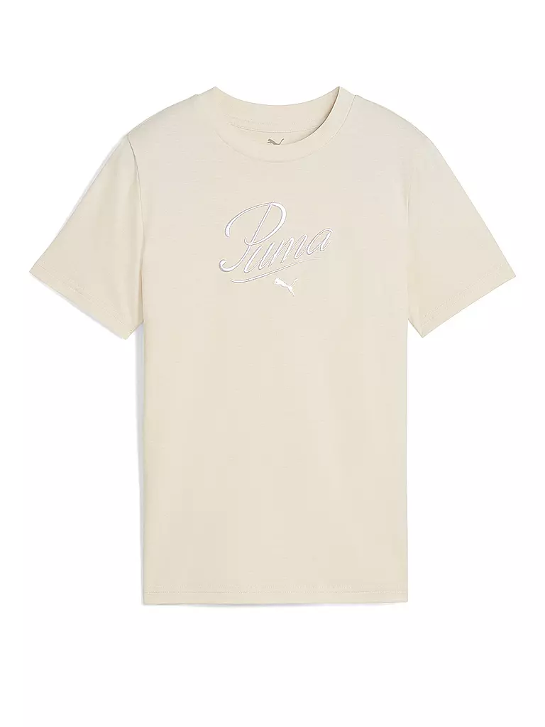 PUMA | Damen T-Shirt  ESS SCRIPT | creme