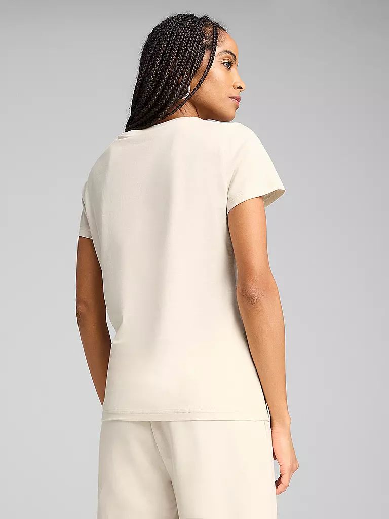 PUMA | Damen T-Shirt  ESS SCRIPT | creme