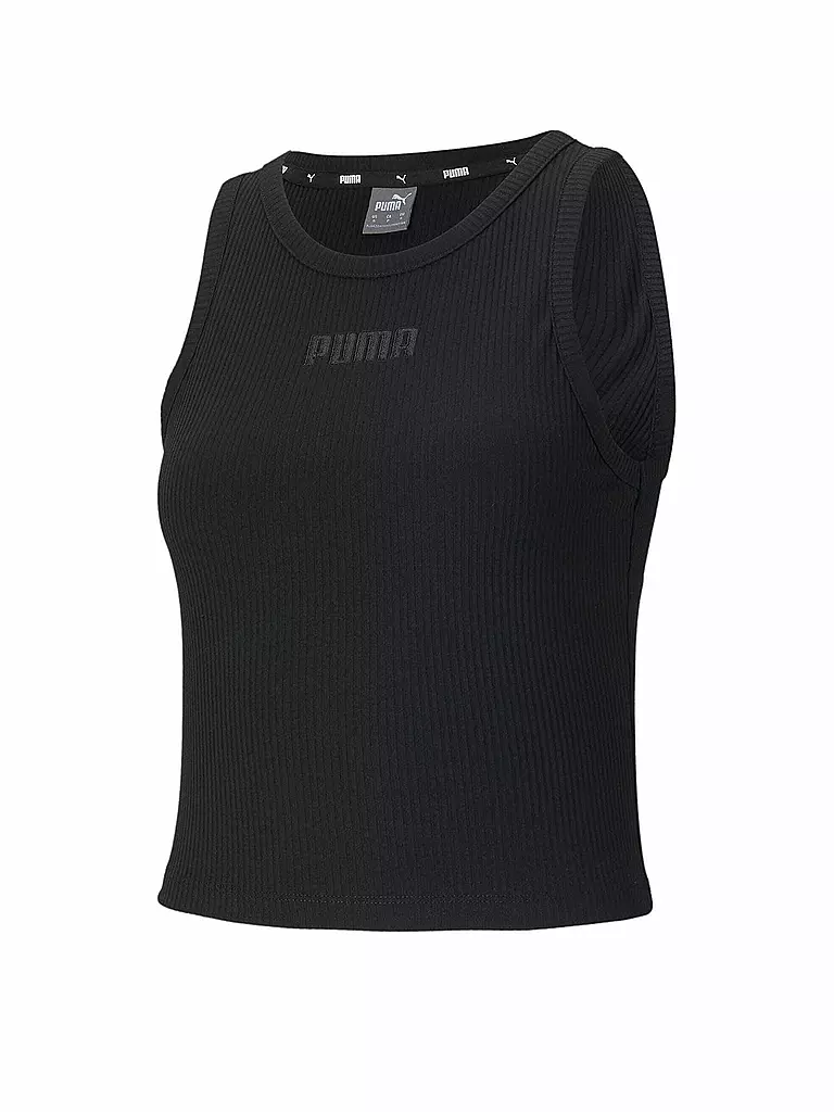 PUMA | Damen Top Modern Basics Ribbed | schwarz