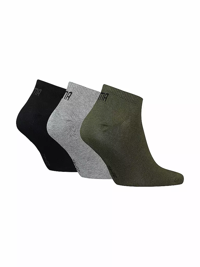 PUMA | Herren 3er Pkg. Sneaker-Socken Invisible | olive