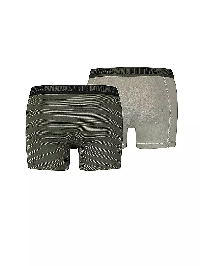 PUMA | Herren Boxer Spacedye Stripe 2er Pkg. | olive