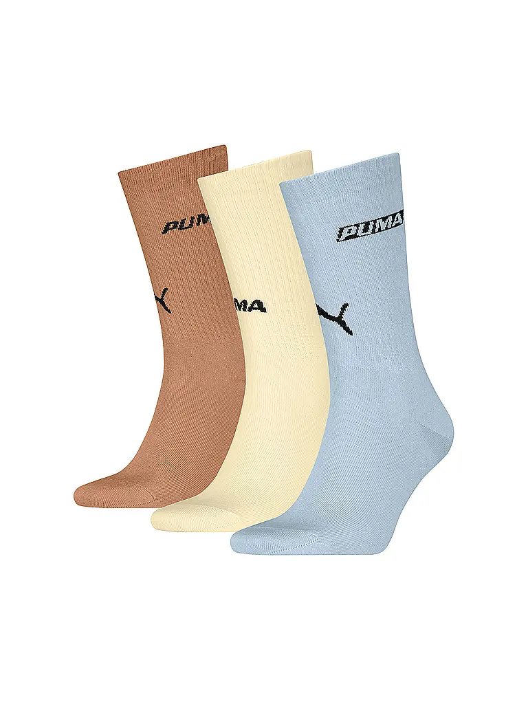 PUMA Herren Freizeitsocken Logo Stacking Crew 3er Pkg.
