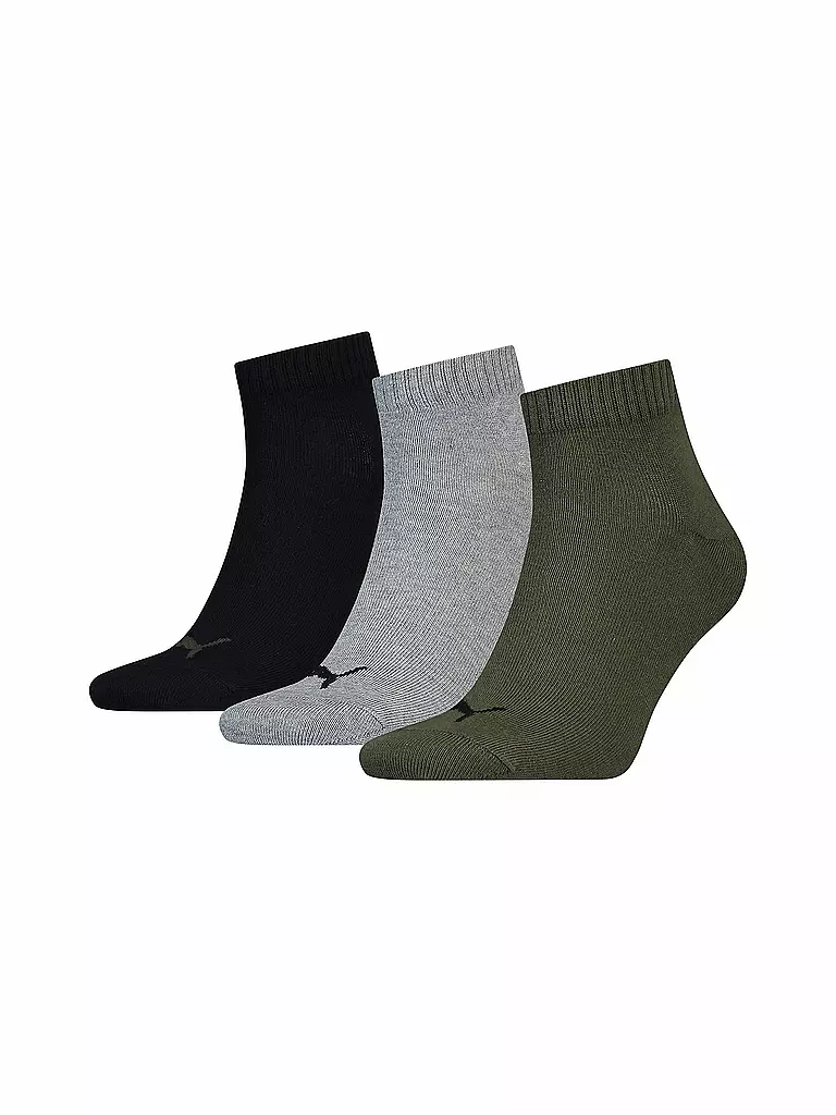 PUMA | Herren Socken Quarter 3er Pkg.  | olive