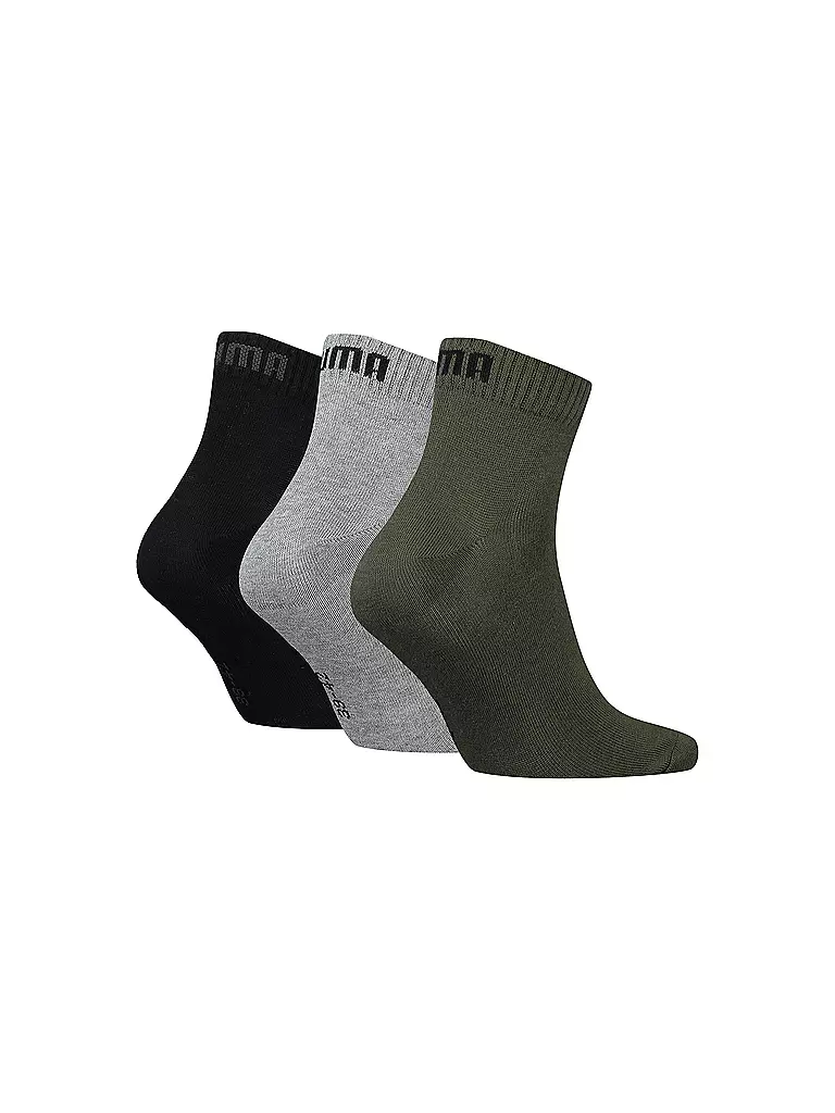 PUMA | Herren Socken Quarter 3er Pkg.  | olive