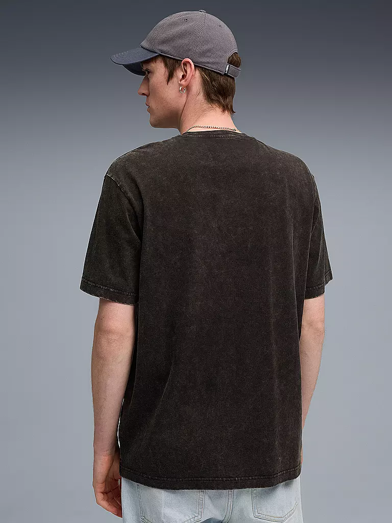 PUMA | Herren T-Shirt ESS ELEVATED Relaxed Wash | dunkelrot