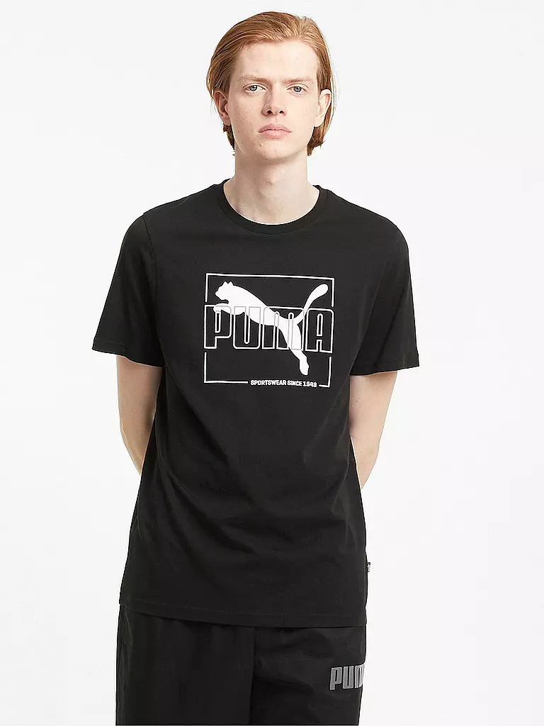 PUMA | Herren T-Shirt Flock | schwarz