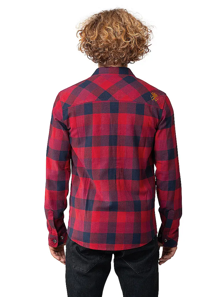 RAFIKI | Herren Kletterhemd Virage Flannel | Dunkelrot