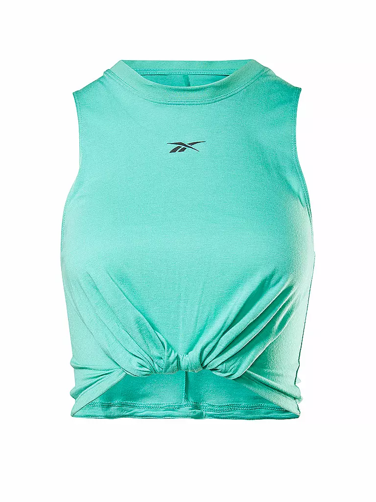 REEBOK | Damen Yogashirt Studio Gathered Solid | grün