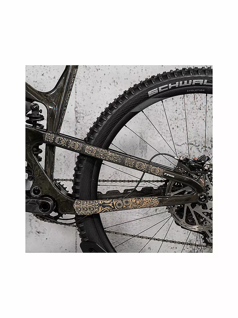 Protection Cadre Vélo Riesel Design - Chain:Tape 3000 - Kit 6 Pièces - Anti-Rayures - Or Los Muertos