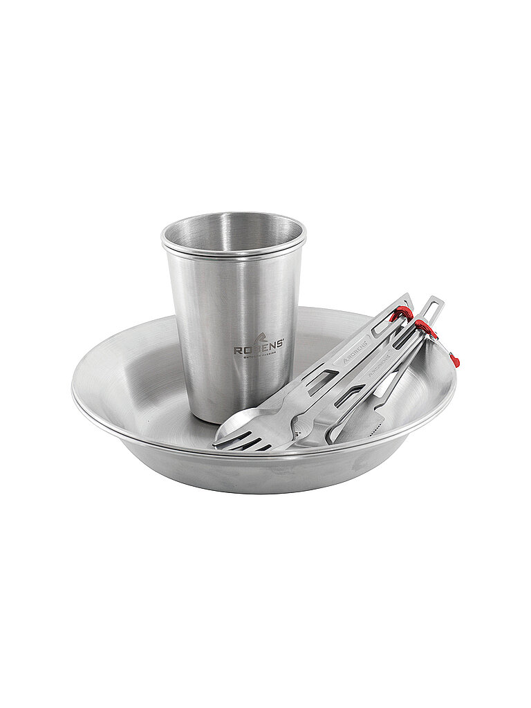 Robens ROBENS Campinggeschirr Sierra Steel Meal Set silber, silber