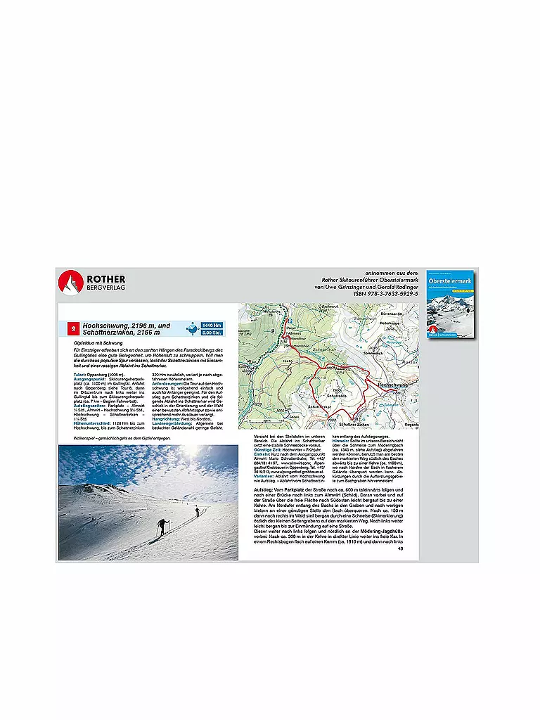ROTHER | Skitourenführer - Obersteiermark mit oberösterreichischen Voralpen | keine Farbe