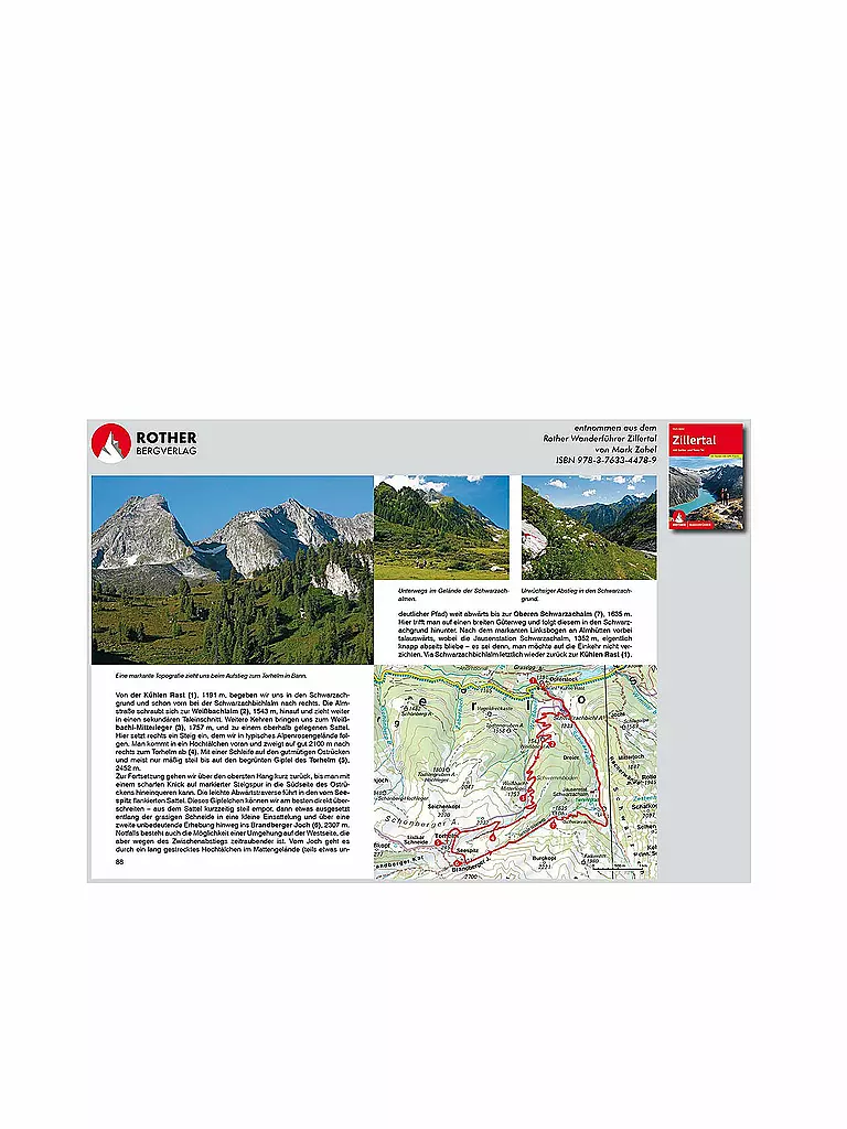 ROTHER | Wanderkarte Zillertal | keine Farbe