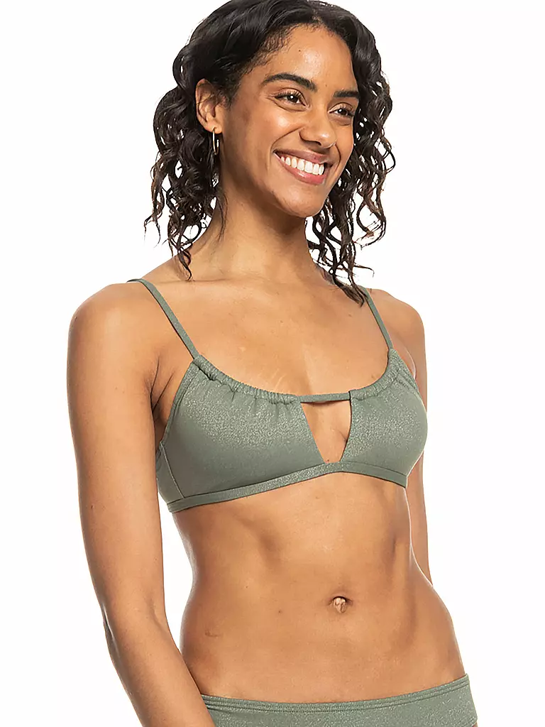 ROXY | Damen Bikinioberteil Shiny Wave | olive