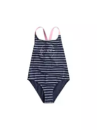ROXY | Mädchen Badeanzug Bico Basic Stripe | dunkelblau