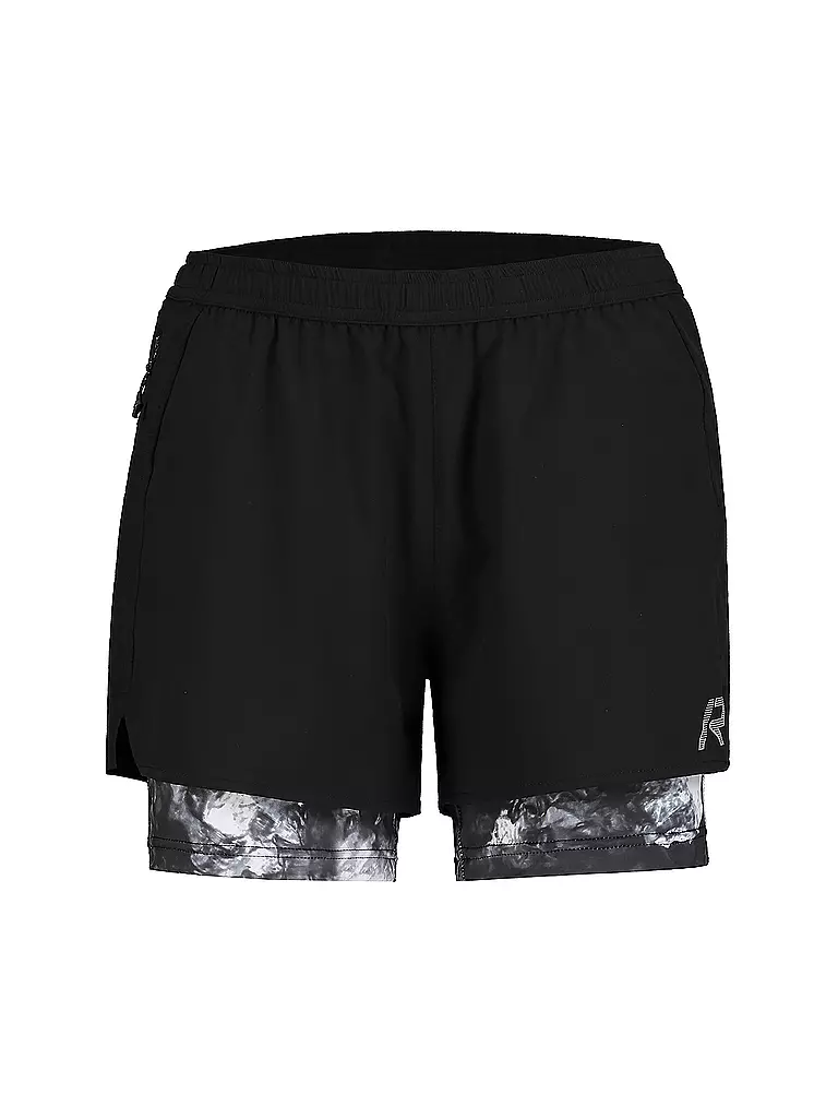 RUKKA | Damen 2in1 Laufshort Mahala | schwarz