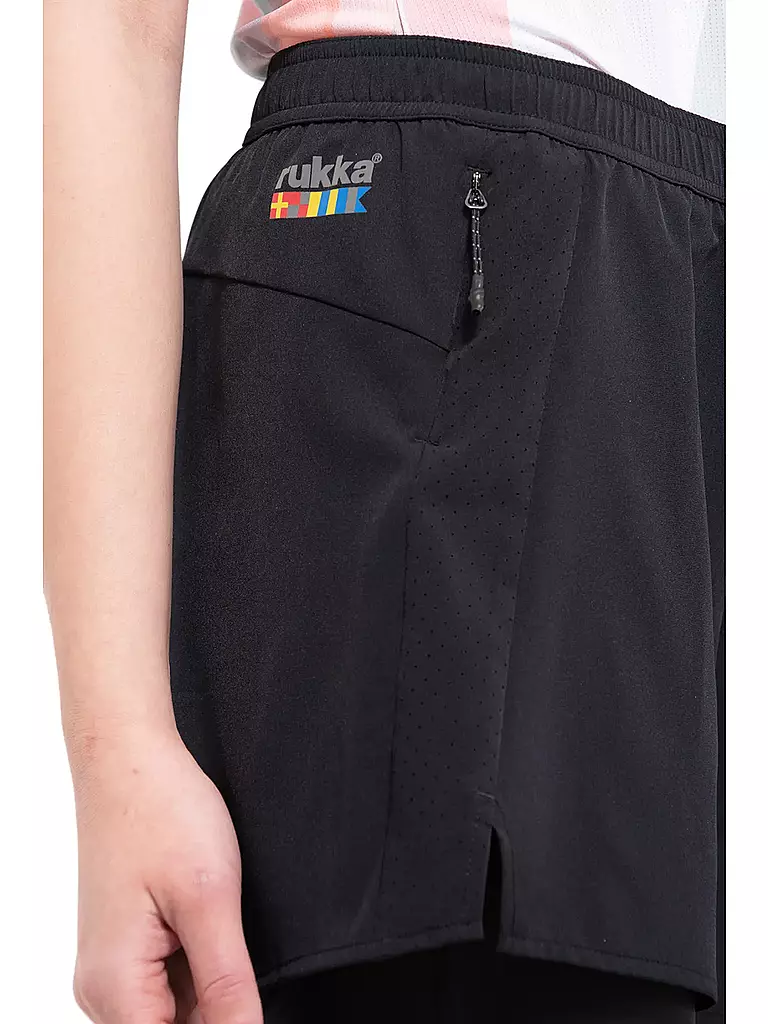 RUKKA | Damen 2in1 Laufshort Makela | schwarz