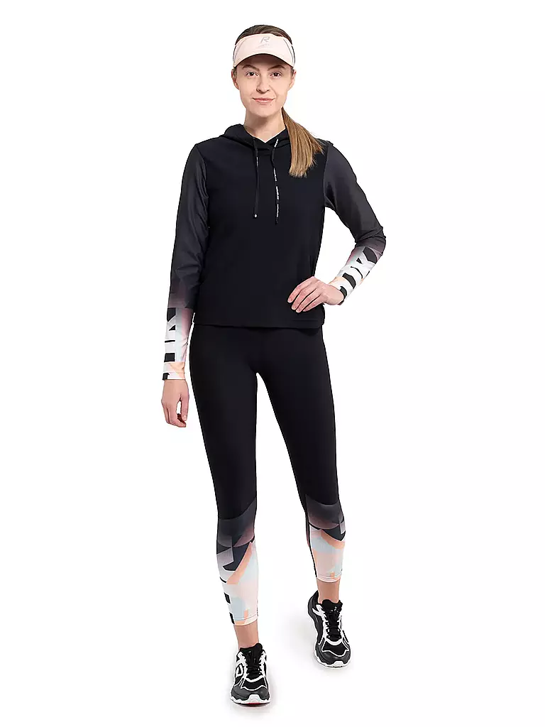 RUKKA | Damen Laufhoodie Ylijala | schwarz