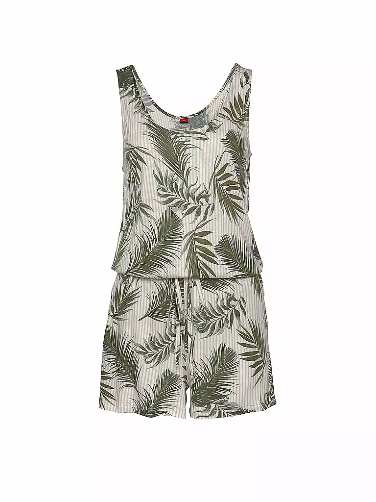 S.OLIVER | Jumpsuit Leaf | grün