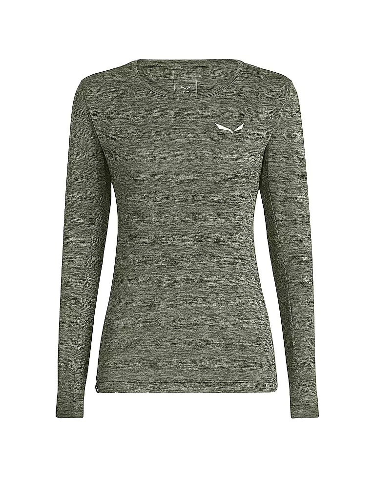 SALEWA | Damen Funktionsshirt Puez Melange Dry'Ton | dunkelgrün