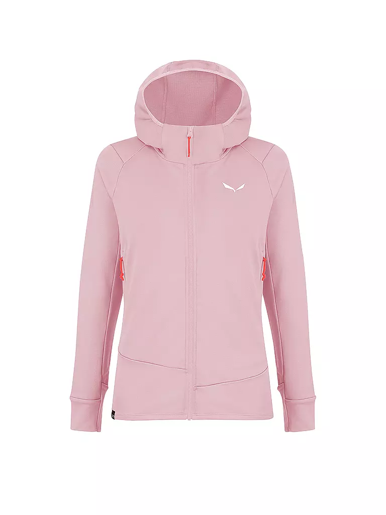 SALEWA | Damen Touren Fleecejacke Puez Polarlite Hoodie | rosa