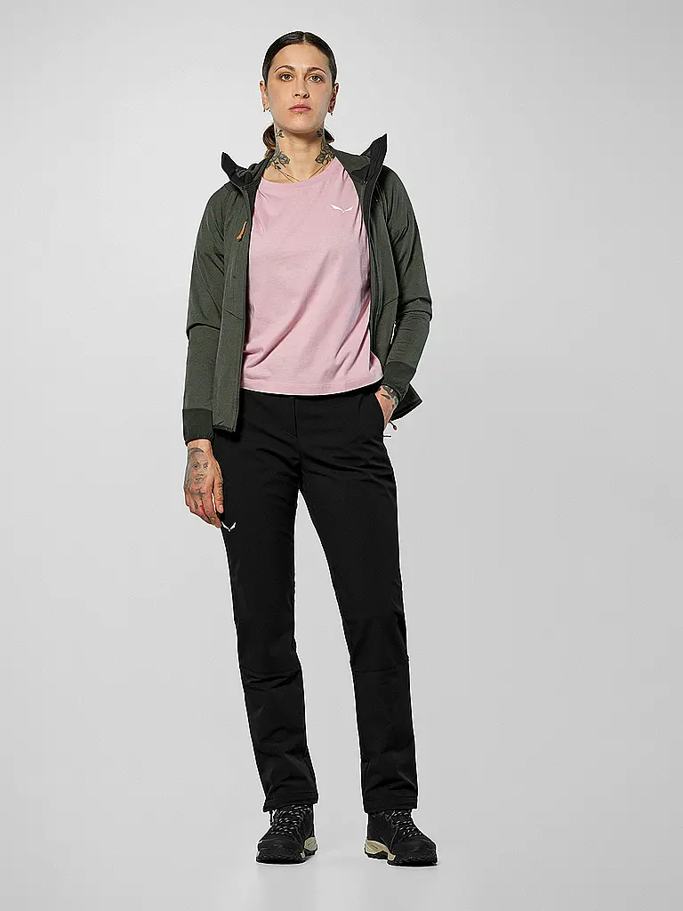SALEWA | Damen Wanderhose Puez Dolomitic 2 Durastretch Regular | schwarz