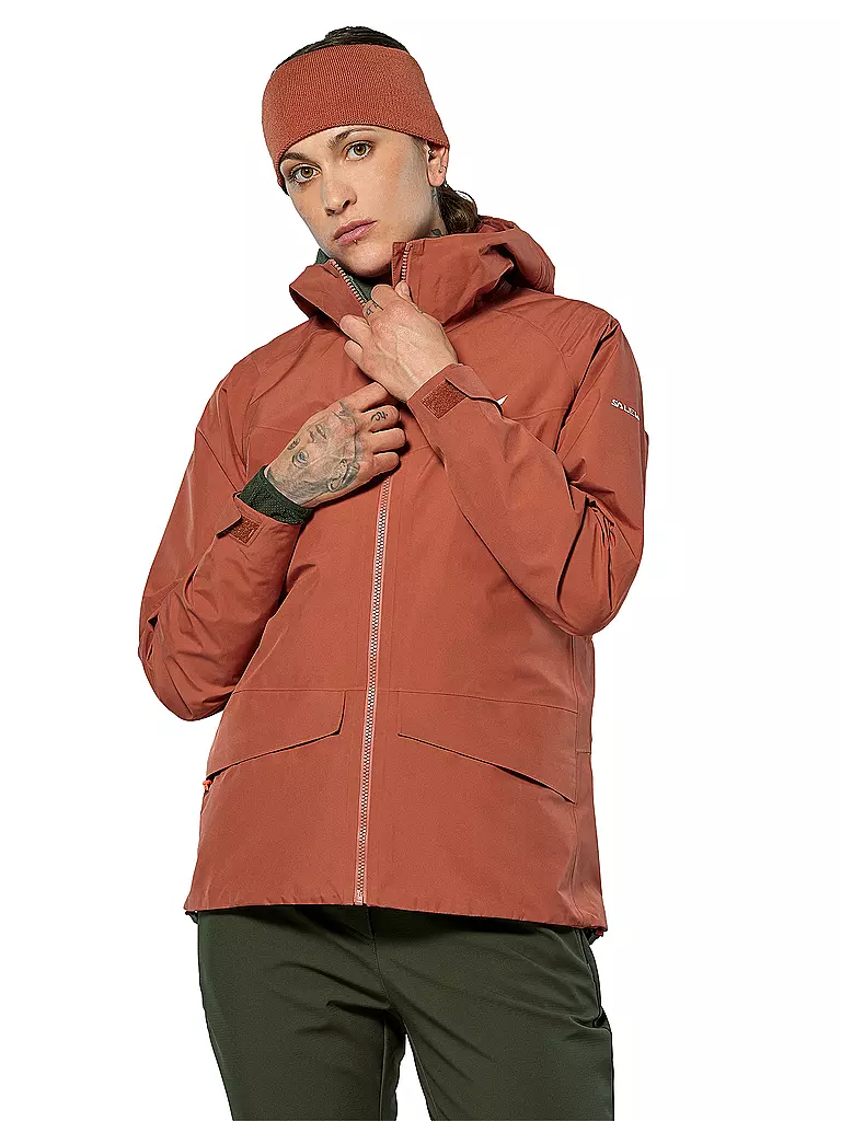 SALEWA | Damen Wanderjacke Puez 2L Gore-Tex® Hoodie | rot