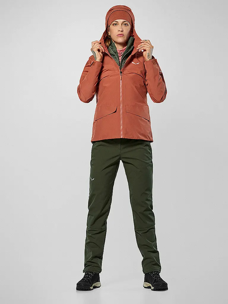 SALEWA | Damen Wanderjacke Puez 2L Gore-Tex® Hoodie | rot