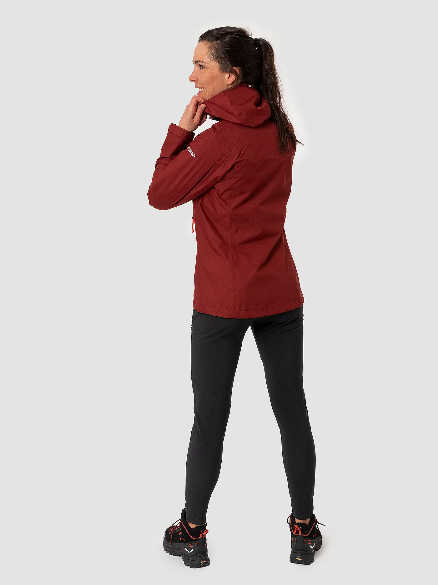 SALEWA | Damen Wanderjacke Puez Aqua Powertex Hoodie | dunkelrot