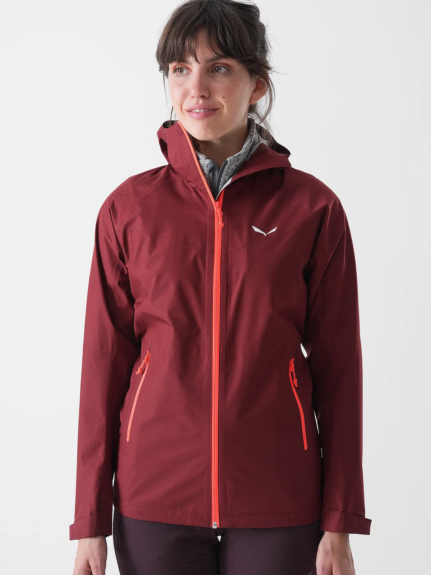 SALEWA | Damen Wanderjacke Puez Aqua Powertex Hoodie | dunkelrot