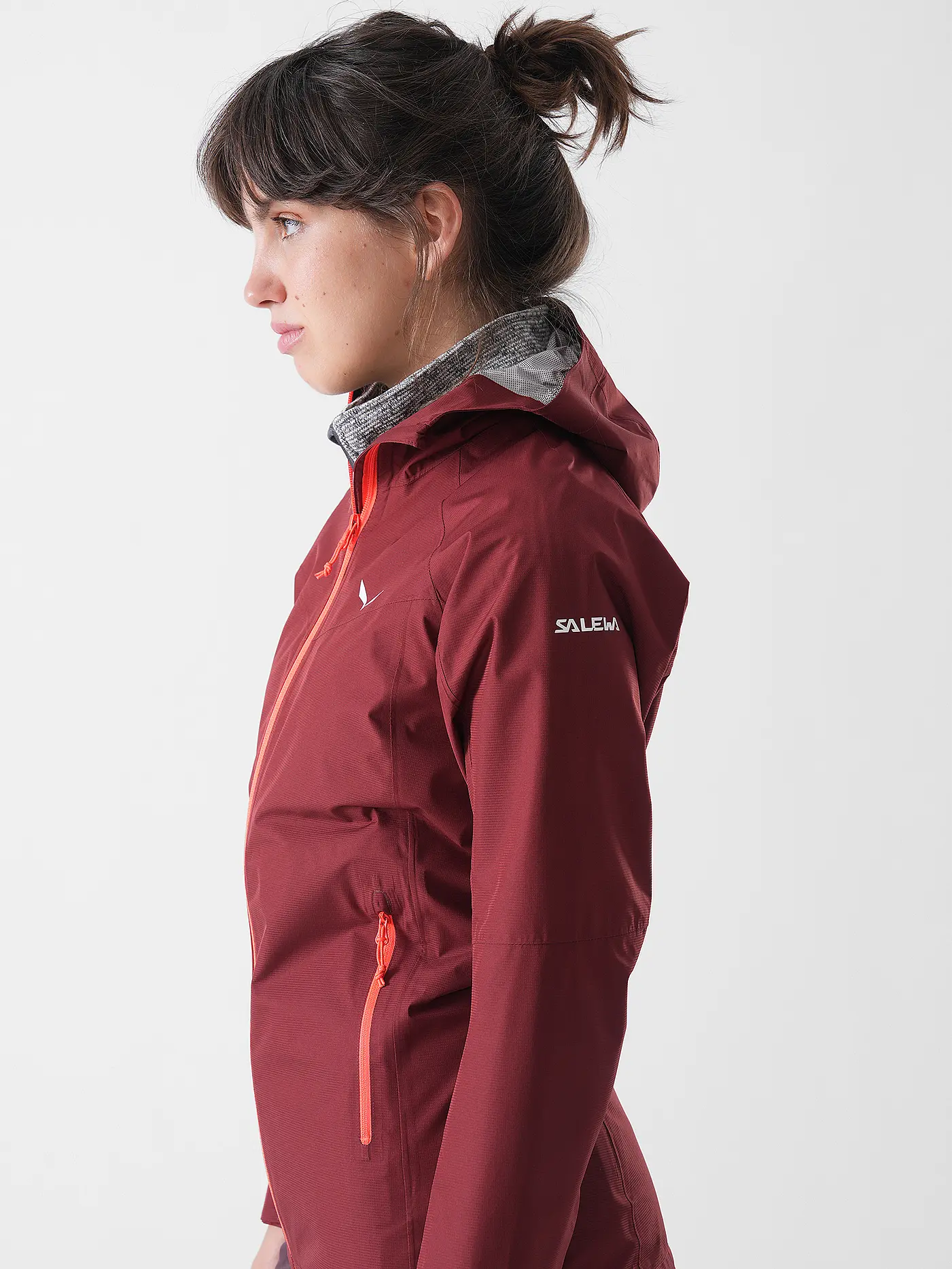 SALEWA | Damen Wanderjacke Puez Aqua Powertex Hoodie | dunkelrot