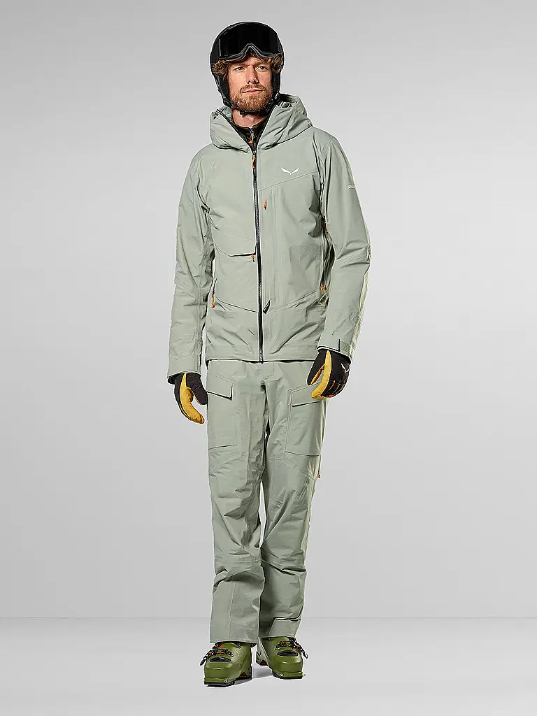 SALEWA | Herren Tourenhose Sella Free 3L PTX mit Träger | hellgrau