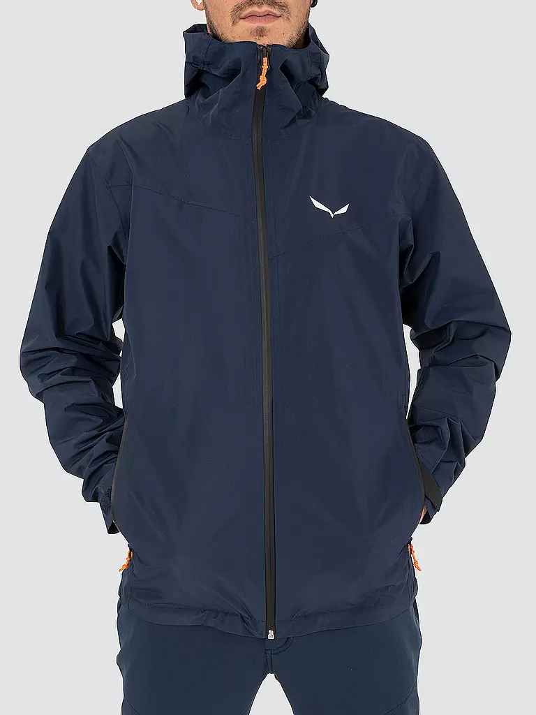 SALEWA | Herren Wanderjacke Puez Aqua 4 2.5L Powertex Hoodie | dunkelblau