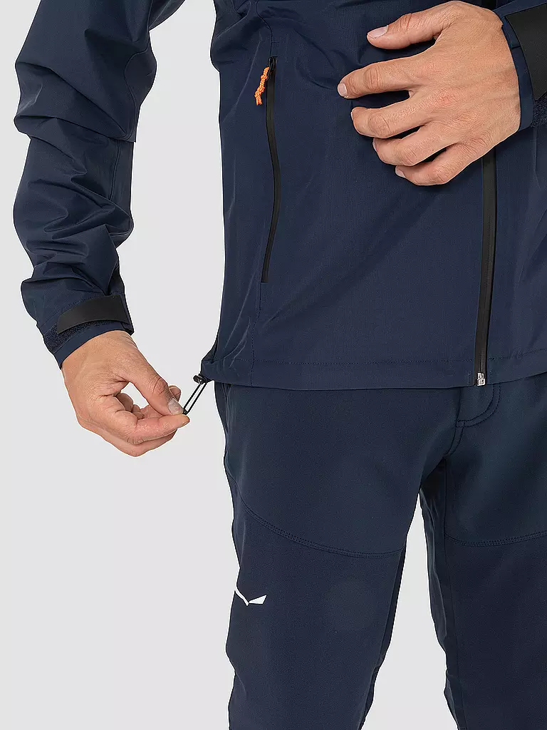 SALEWA | Herren Wanderjacke Puez Aqua 4 2.5L Powertex Hoodie | dunkelblau