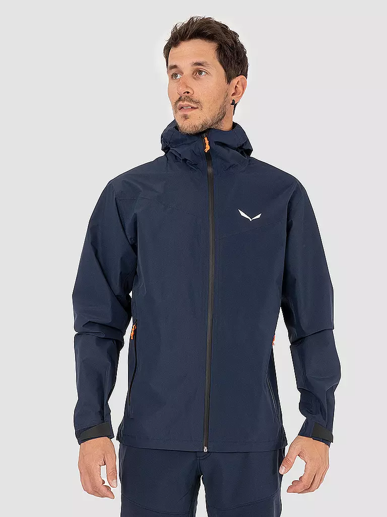 SALEWA | Herren Wanderjacke Puez Aqua 4 2.5L Powertex Hoodie | dunkelblau