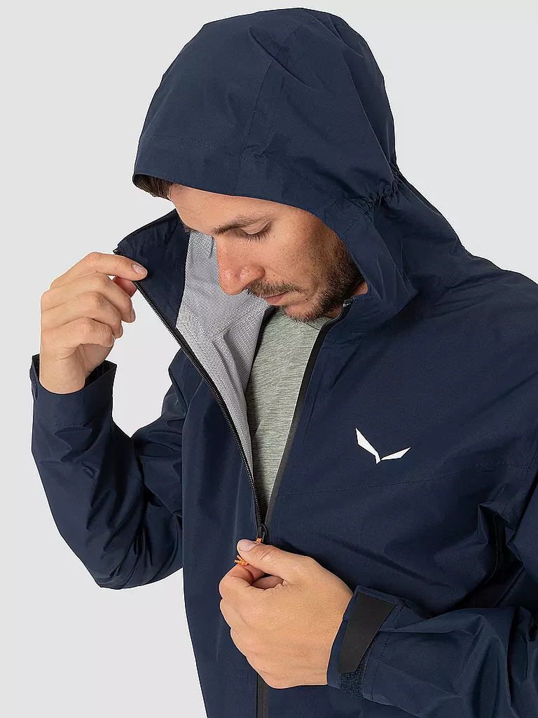 SALEWA | Herren Wanderjacke Puez Aqua 4 2.5L Powertex Hoodie | dunkelblau