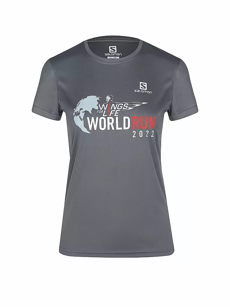 SALOMON | Damen Laufshirt Wings for Life World Run 2022 | grau