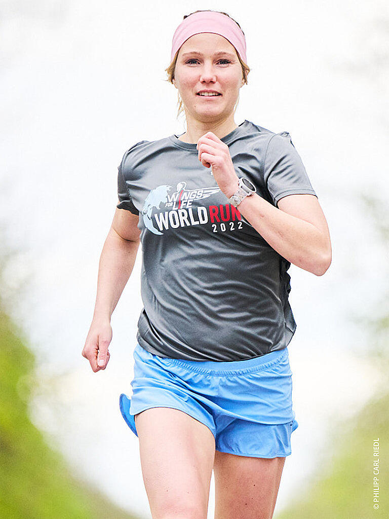 SALOMON | Damen Laufshirt Wings for Life World Run 2022 | grau