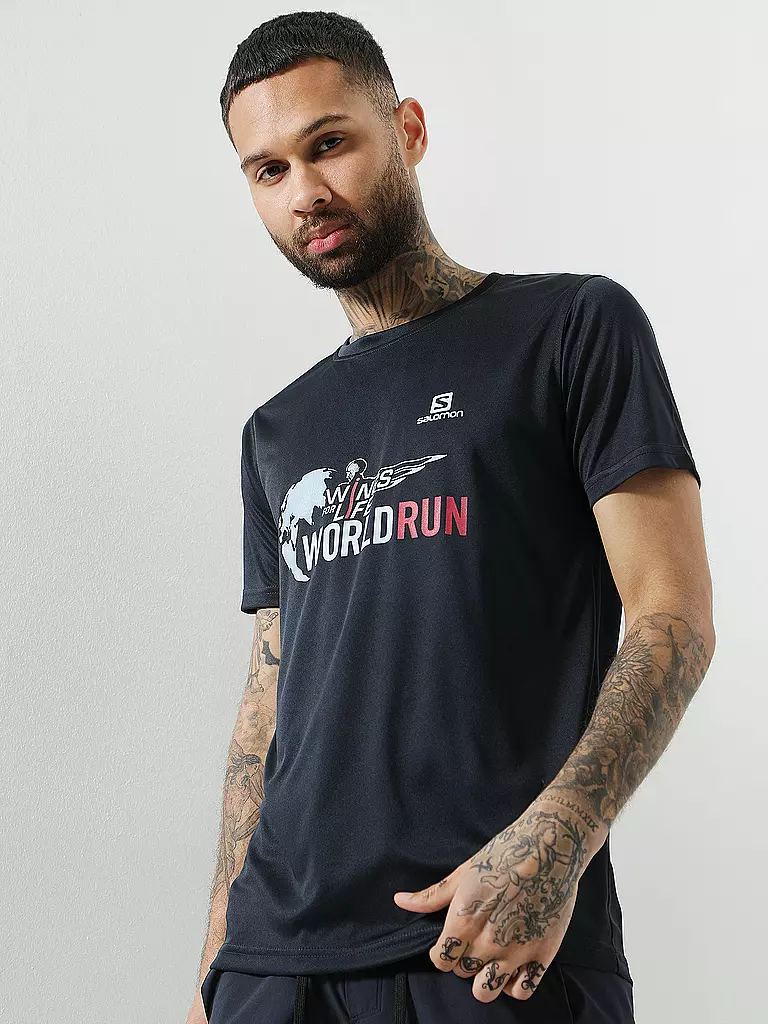 SALOMON | Herren Laufshirt Wings for Life World Run 2021 | blau