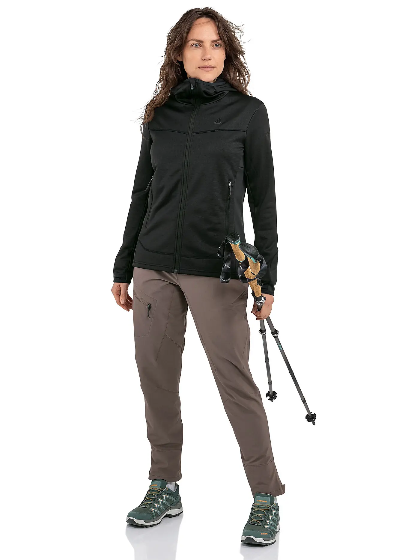 SCHÖFFEL | Damen Touren Fleecejacke Milagle Hoodie | schwarz