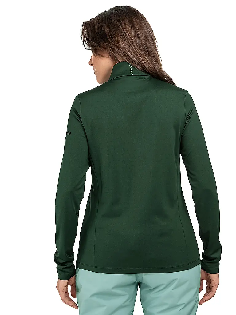 SCHÖFFEL | Damen Unterzieh Zipshirt Style Pine | dunkelgrün