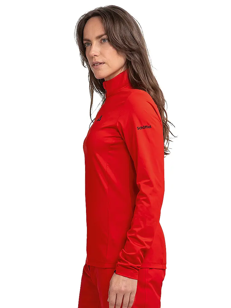 SCHÖFFEL | Damen Unterzieh Zipshirt Style Pine | rot