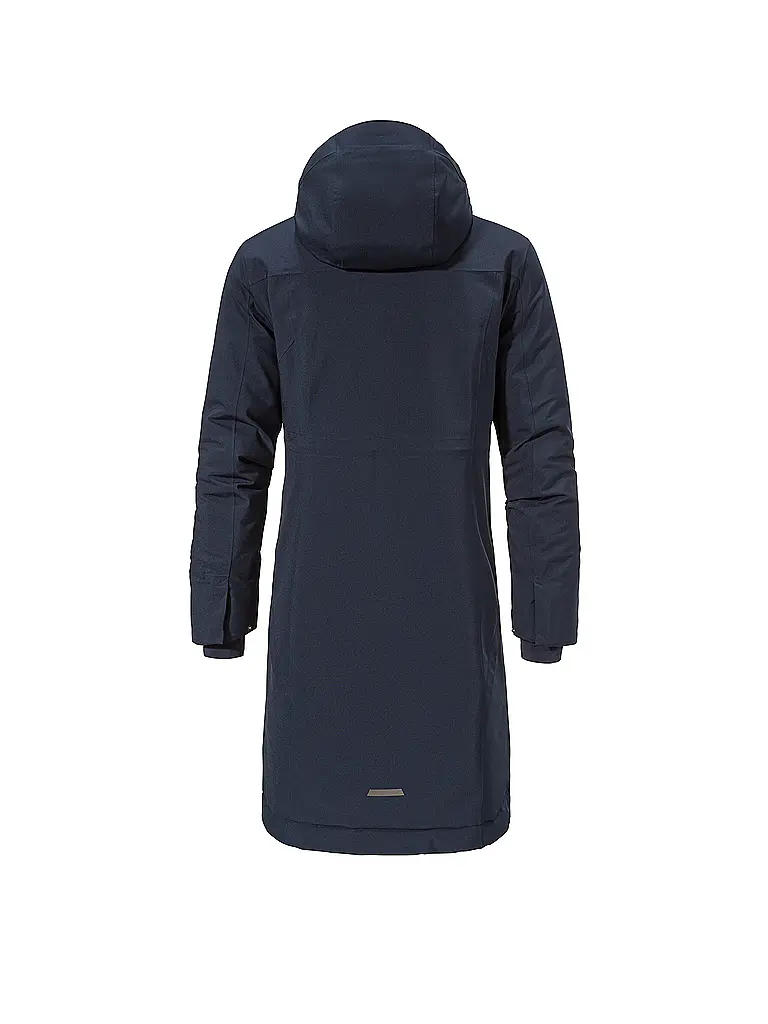 SCHÖFFEL | Damen Wintermantel Style Gregale Hoodie | dunkelblau