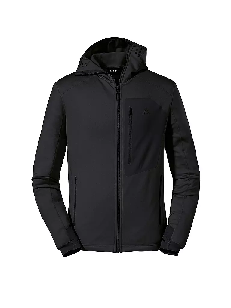 SCHÖFFEL | Herren Fleecejacke Bieltal Hoody | schwarz