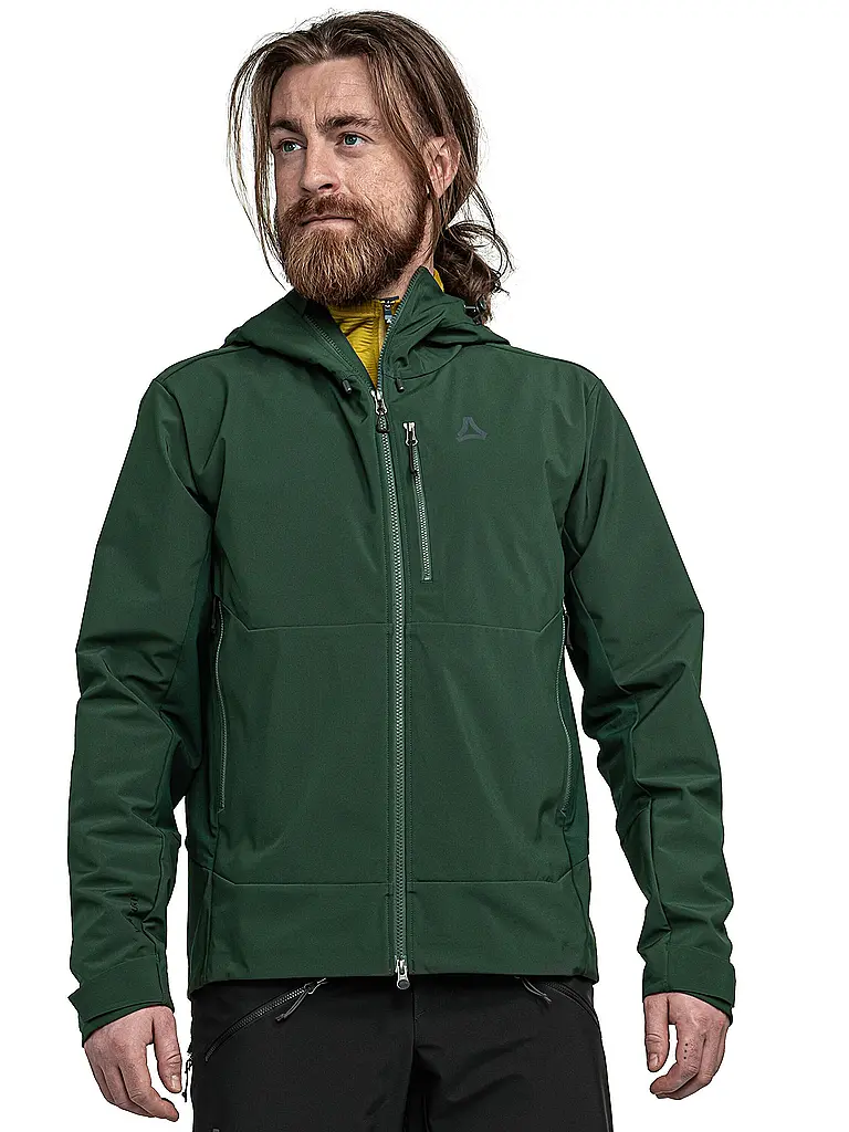 SCHÖFFEL | Herren Touren Softshelljacke Milagle Hoodie | dunkelgrün