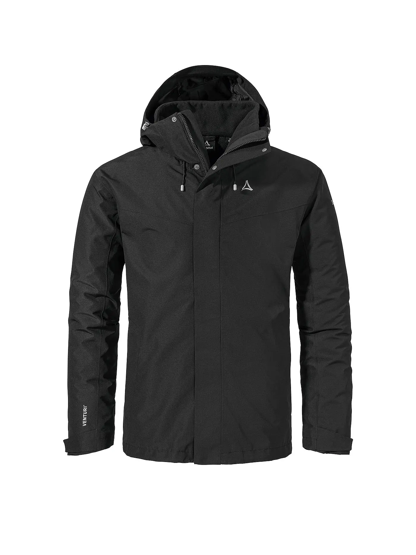 SCHÖFFEL | Herren Wanderjacke Okere eL 3in1 Hoodie | schwarz
