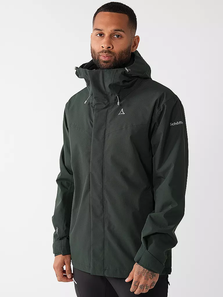 SCHÖFFEL | Herren Wanderjacke Okere eL 3in1 Hoodie | dunkelgrün