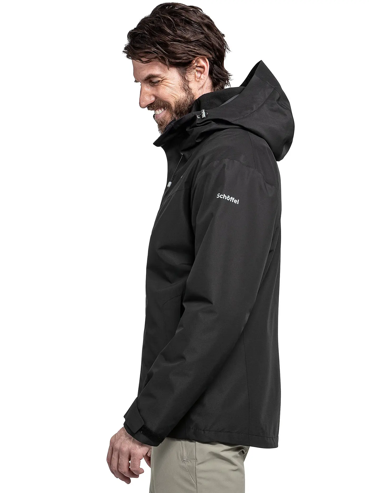 SCHÖFFEL | Herren Wanderjacke Okere eL 3in1 Hoodie | schwarz