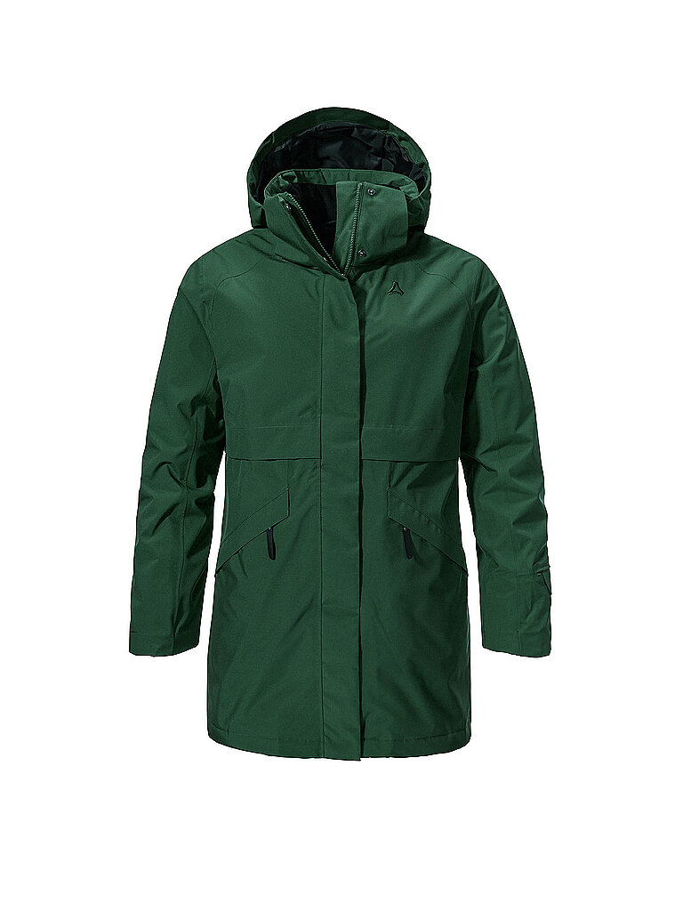 Schöffel SCHÖFFEL Damen Winterparka Malkay Hoodie dunkelgrün | 36, dunkelgrün