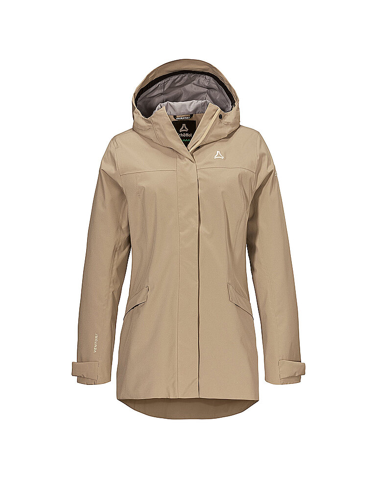 Schöffel SCHÖFFEL Damen Wanderparka Style Circ 2L Hoodie beige | 36, beige