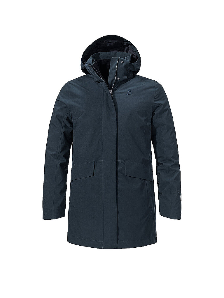 Schöffel SCHÖFFEL Damen Winterparka 3in1 Style Borkol Hoodie dunkelblau | 38, dunkelblau